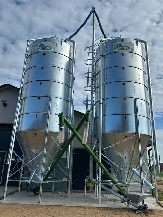 Silos Zbożowy Paszowy Lejowy 3/5/6/8/9/12/15/18/20/25/30/40/50T silosy nie bin Producent PL