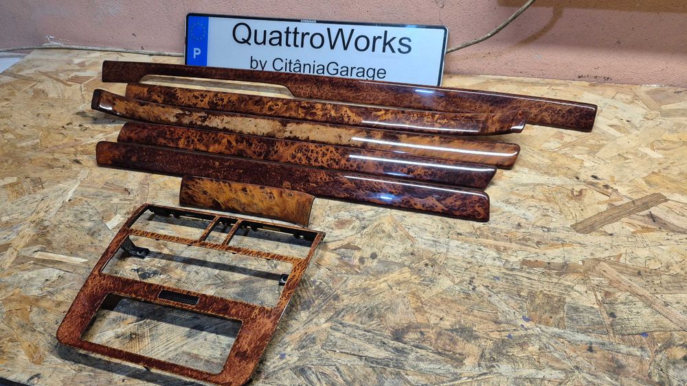 AUDI A4 B5(8D)-Frisos madeira- RAIZ DE NOGUEIRA -RAROS: Versão de LUXO