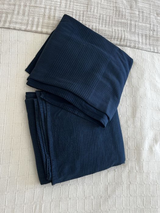 2 colchas de cama azuis escuras ikea 150x250cm