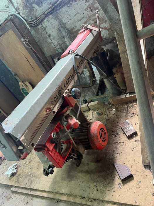 Serra radial OMGA industrial 3HP trifásica – braço longo