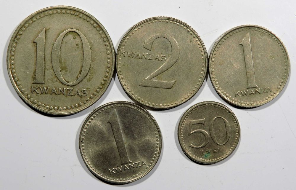 MOEADAS Angola - 5 Exemplares -Veja as imagens - Só 3,0€