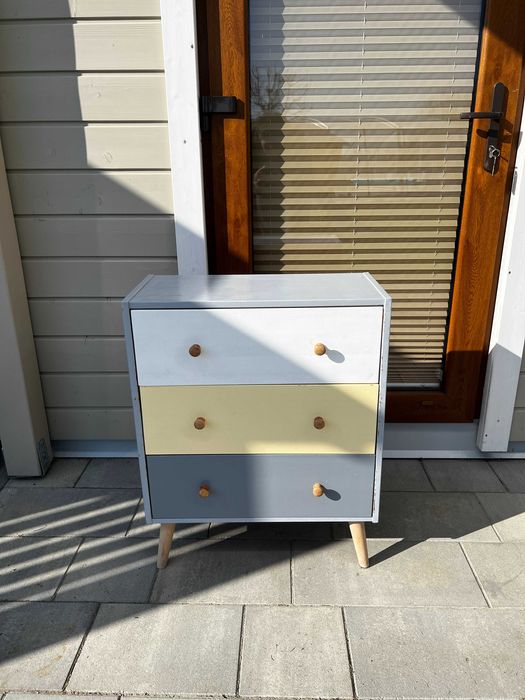 4 sztuki | UŻYWANE IKEA RAST Komoda 3 szuflady 62x30x77