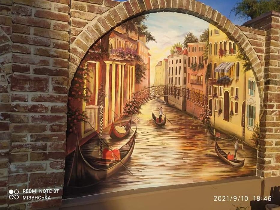 Художник розпис стін барельєф  розпис вітрин вікон ліпка ліпнина декор