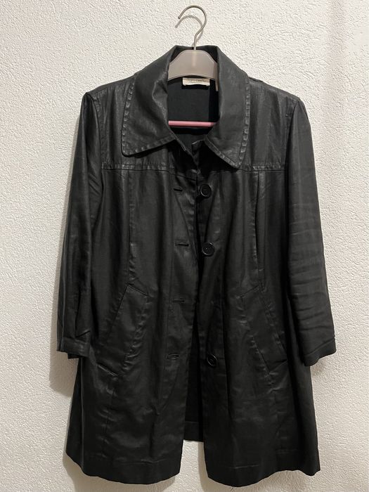 Gabardine linho preto Soft Grey