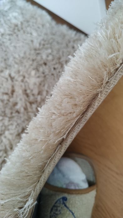 Carpete premium de pêlo extra longo bege brilhante