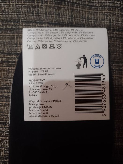 Trzy pary męskich stopek