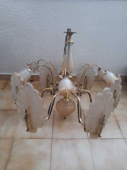 Iluminação candeeiro antigo anos 80