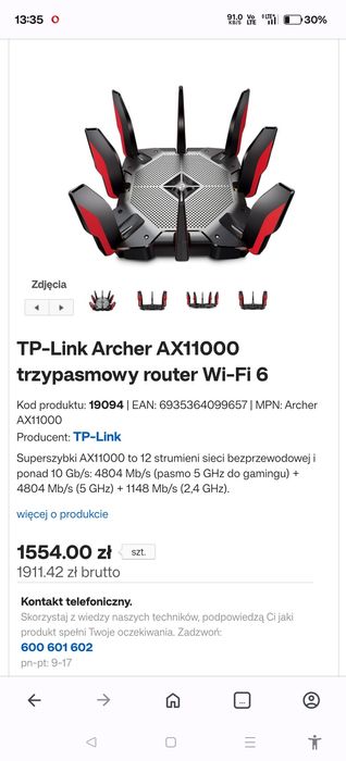 router gamingowy archer ax11000