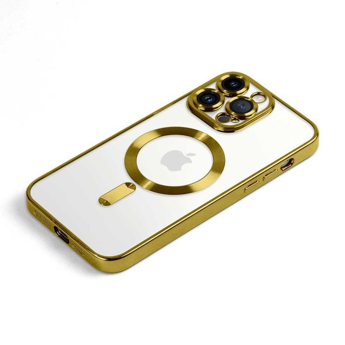 Case Etui Iphone 13/14/15Plus Pro Max Magsafe Magnetyczne Złoty Plecki