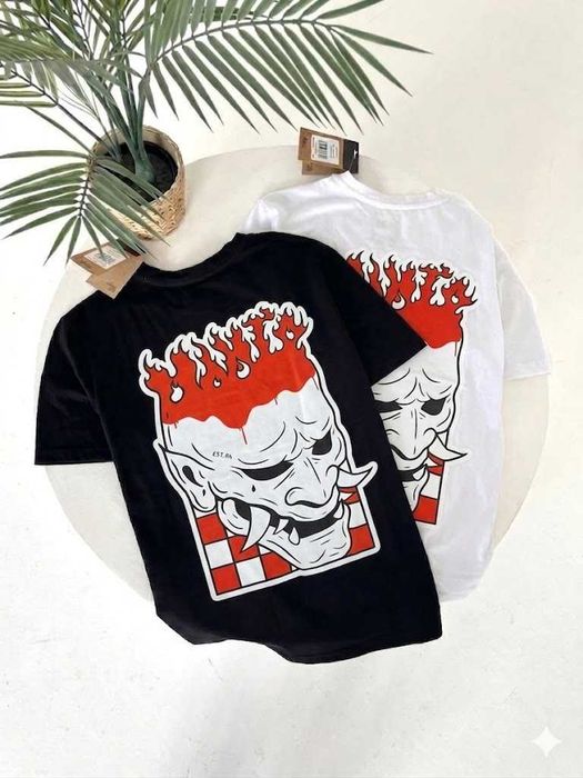 MANTO Blaze Большой Принт - Футболка МАНТО Блейз - Черная / Белая - XS S M L XL XXL