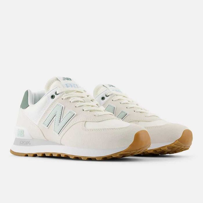 New Balance Womens 574 Sea Salt / New Spruce