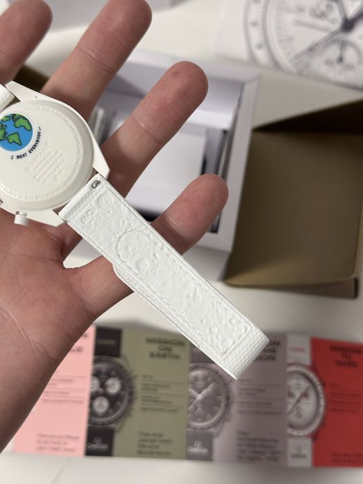 Omega x Swatch MoonSwatch Mission to the Moonphase Full Moon komplet, biały