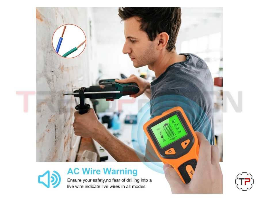 Detector de Metais de Parede 5 em 1