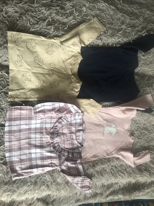 Bluzki niemowlęce dla dziewczynki rozmiar 74