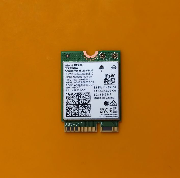 Intel® BE200 [WiFi 7 + BT 5.4] 320Mhz 4K-QAM, MLO