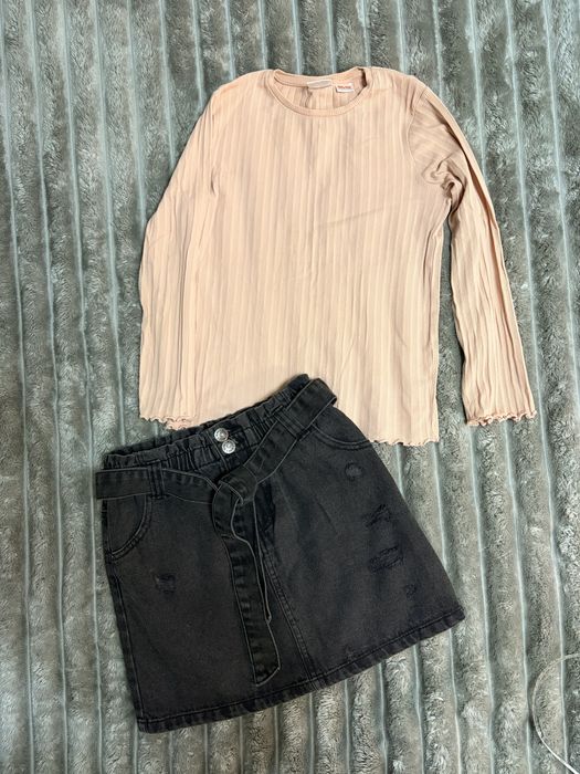 Реглан zara, джинсова спідниця destination