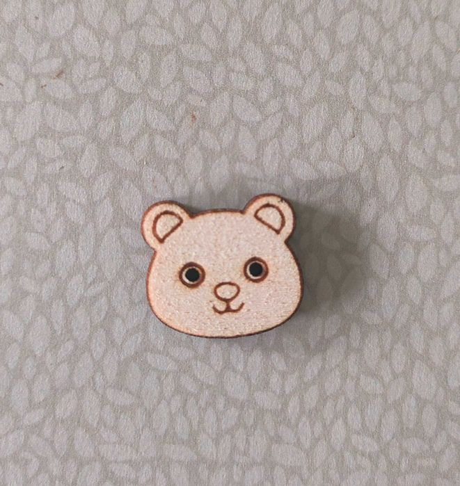 5x guzik drewno grawer 2cm hand made guz11