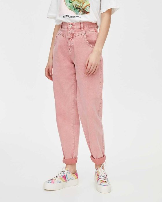 Nowość 2025:) dżinsowe BOYFRIEND BERSHKA roz 32
