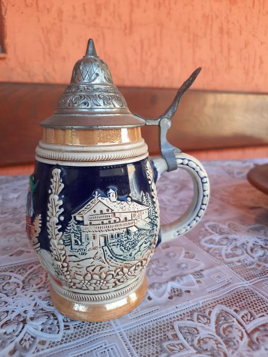 Пивные кружки.1 музыкальная. ГДР.Олово, керамика.