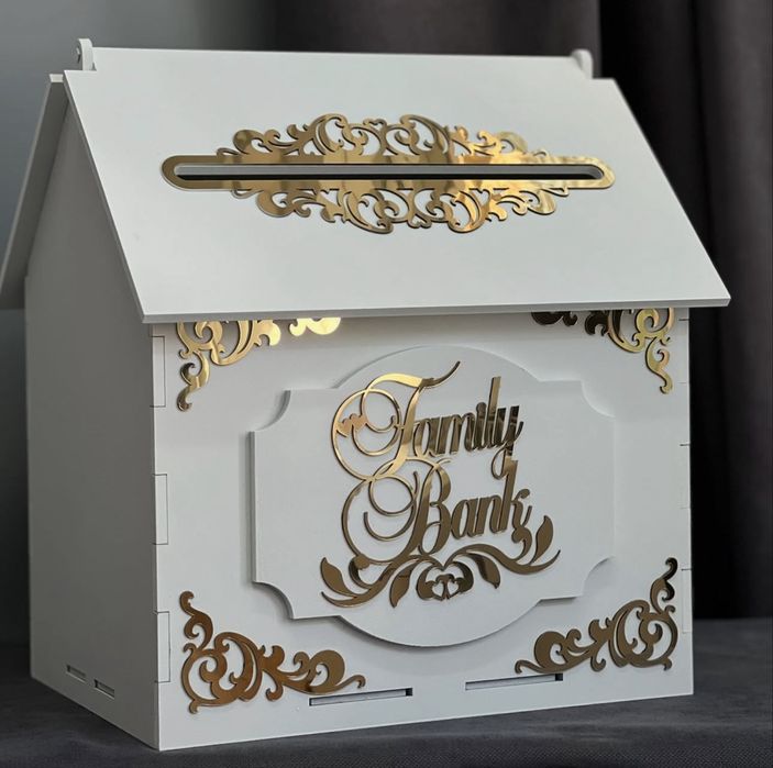 Скринька для грошей, весільний банк, скринька для обручок