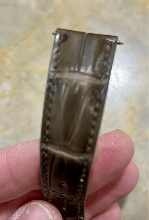Pasek ze skóry krokodyla 20/16 mm