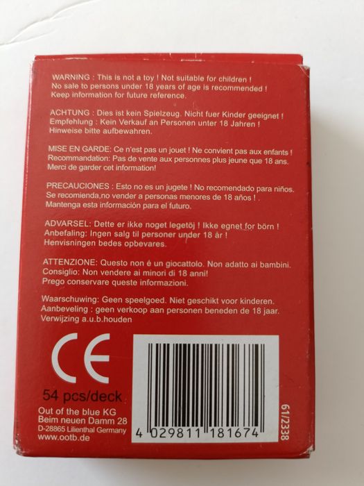 Baralho cartas Kama Sutra