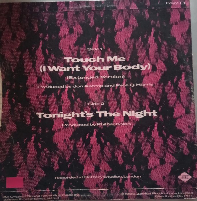 Vinil Maxi Samanhta Fox - Touch Me