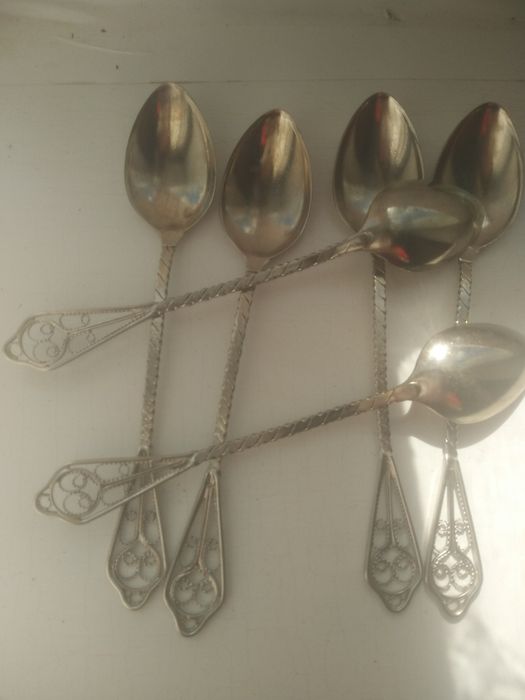Ложки чайные скань, филигрань.