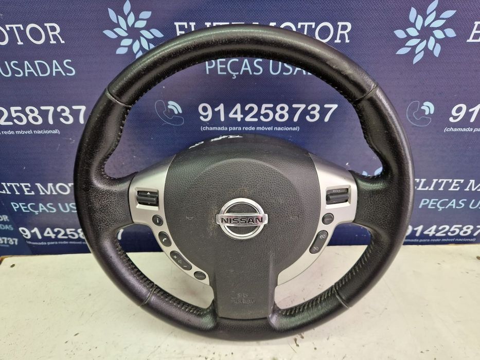 Volante usado pele com airbag NISSAN QASHQAI J10