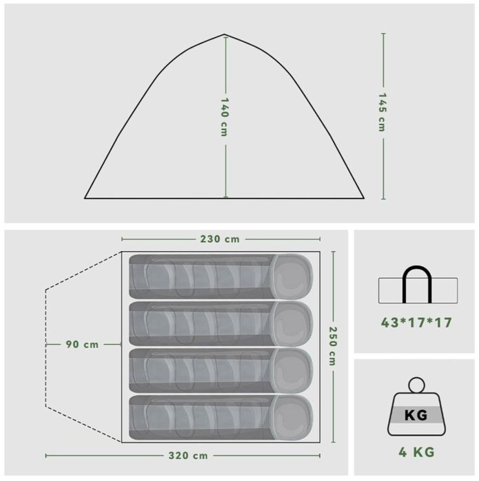 Туристичний намет з ґанком, палатка туристична