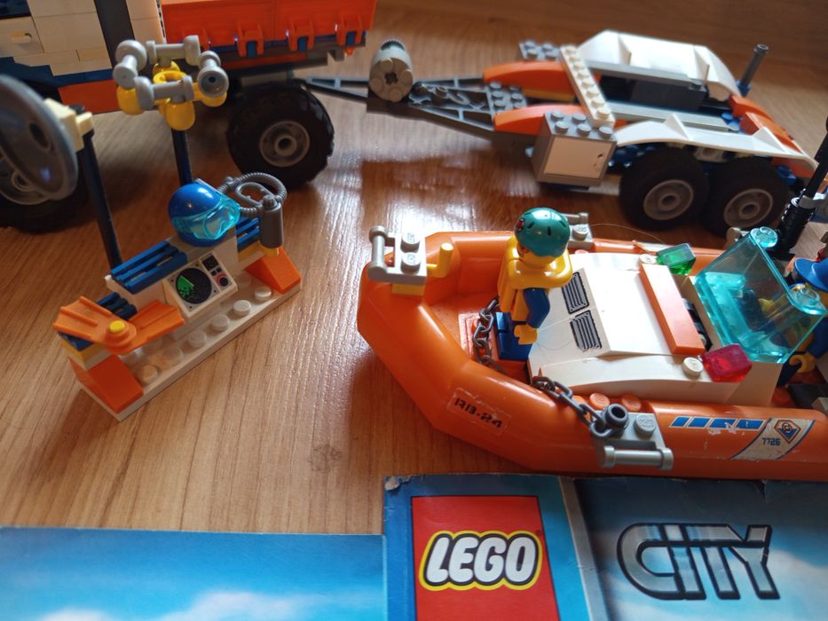 LEGO City 7726 straż przybrzeżna samochód z motorówką