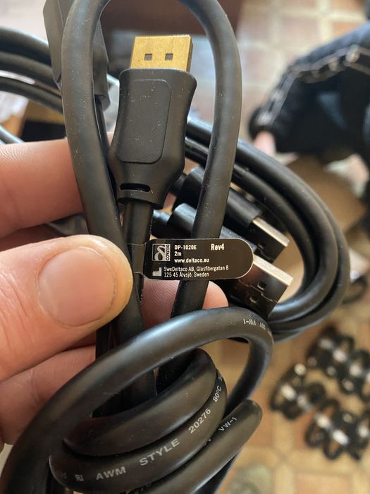 Компьютерный провод Deltaco DP-1020, DisplayPort, 1,8m