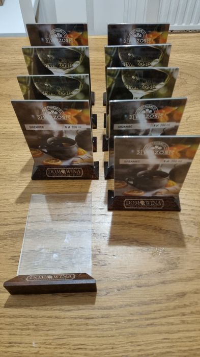stojak informacyjny tabliczka na menu  dom wina