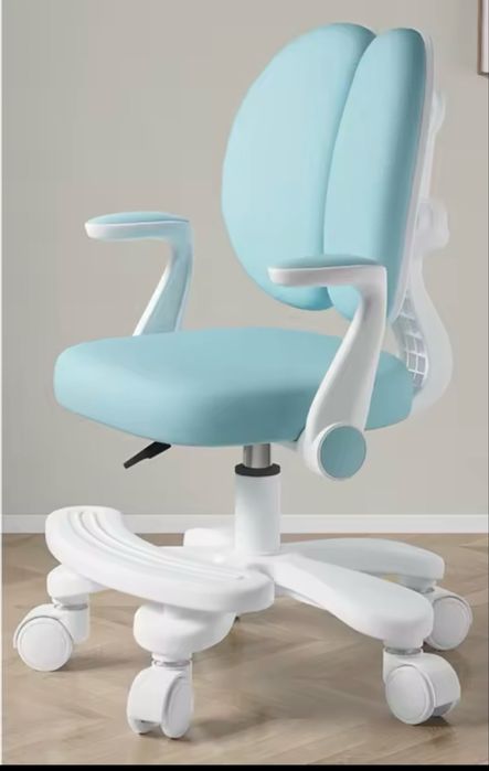 Ergonomiczne regulowane krzesło do biurka dla dzieci błękitny