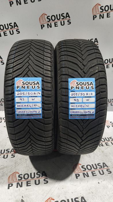 2 pneus semi novos 205-50R17 Michelin - Oferta dos Portes