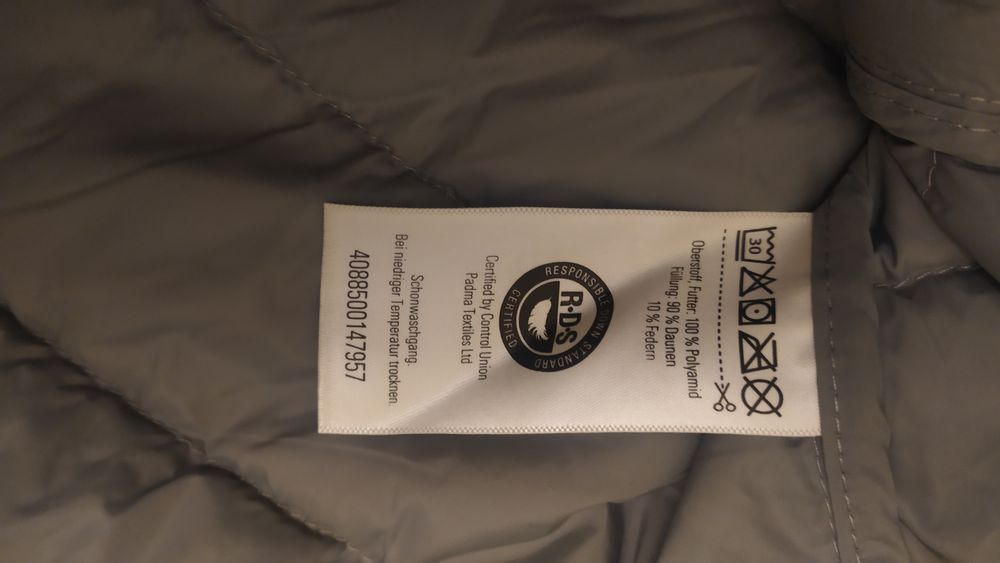 puchowa kurtka   ,,blue motion,, S 36/38  nowa