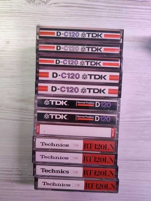 Аудіокасети TDК D 120, D-C 120, Technics RT 120 LN
