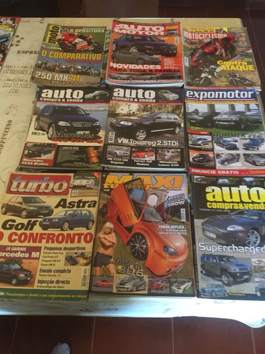 Conjunto Revistas Carros e Motos