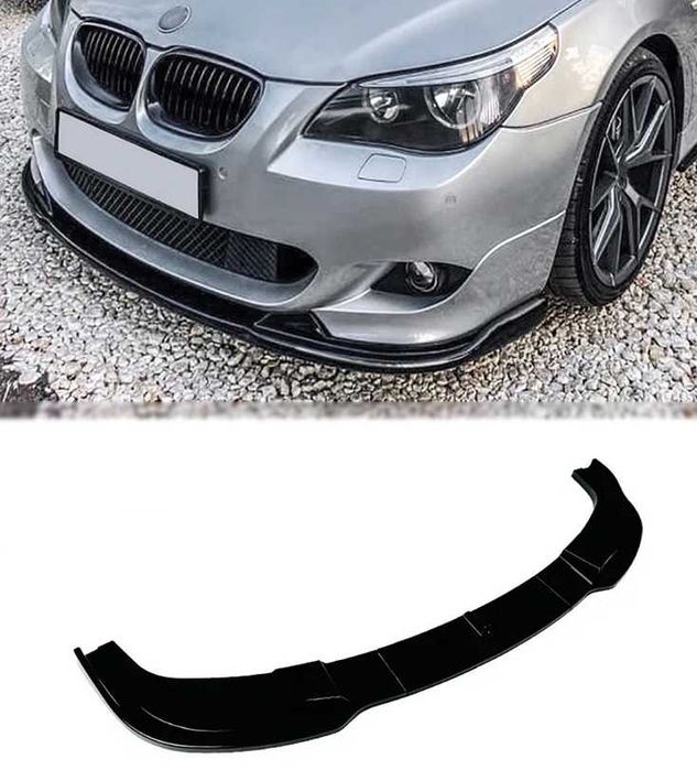 DOKŁADKA ZDERZAKA DLA BMW E60 E61 2003/2010 czarny połysk m pakiet