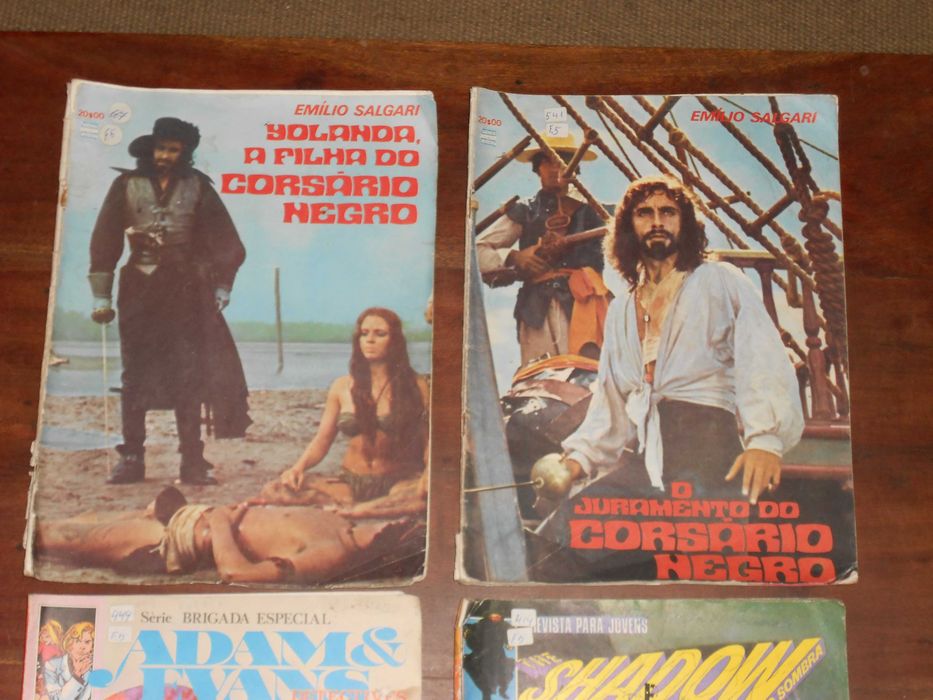 Revistas antigas Jovens Salgari Corsario Negro Shadow Brigada Especial