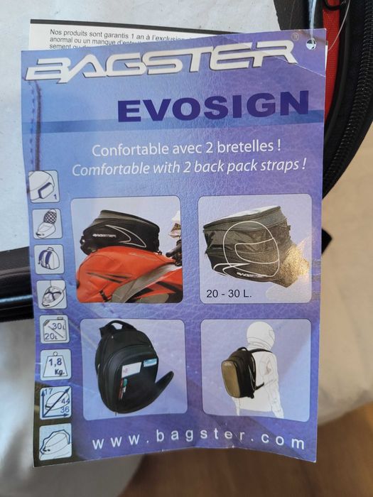 bagster evosign tank bag plecak na motor