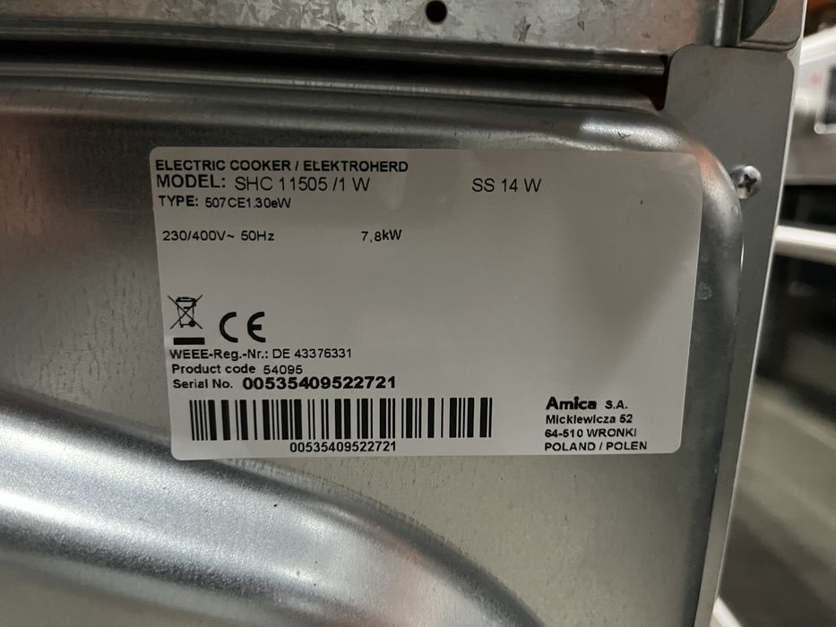 Kuchenka Amica elektryczna 50cm |12msc |BD stan |Dowóz