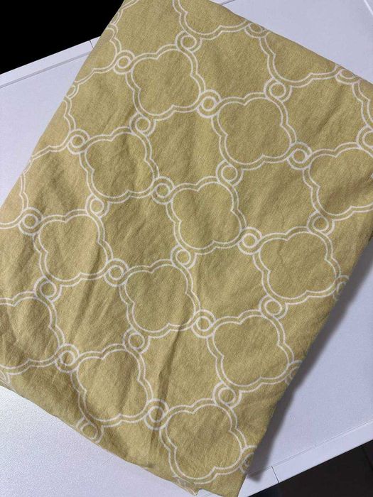 Простынь зеленая с узором Промо 145x215 см хлопок