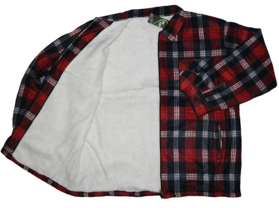 KOSZULA OCIEPLANA męska z misiem duża 9XL szer.158 cm na zamek