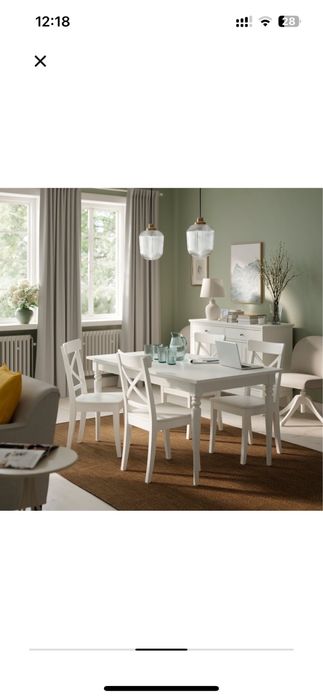 Stół Ikea Ingatorp czarny rozkladsny155/215x87