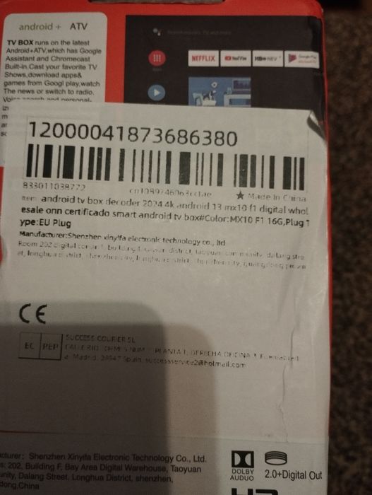 Смарт ТВ приставка MX10 F1  Android+ATV