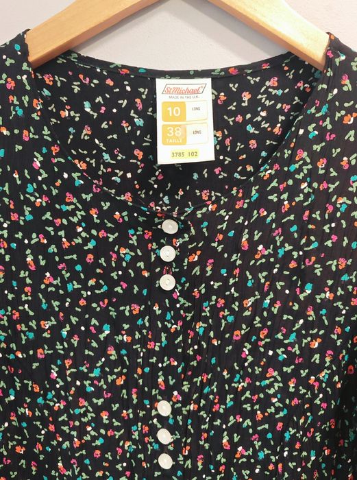 Sukienka w kwiaty vintage M
