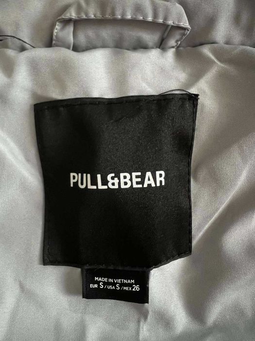 Куртка укорочена пуффер pull&bear стьобана пуховик