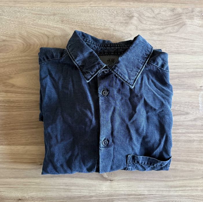 Outdoorowa koszula a'la jeansowa ekologiczna z lyocellu S (small) H&M