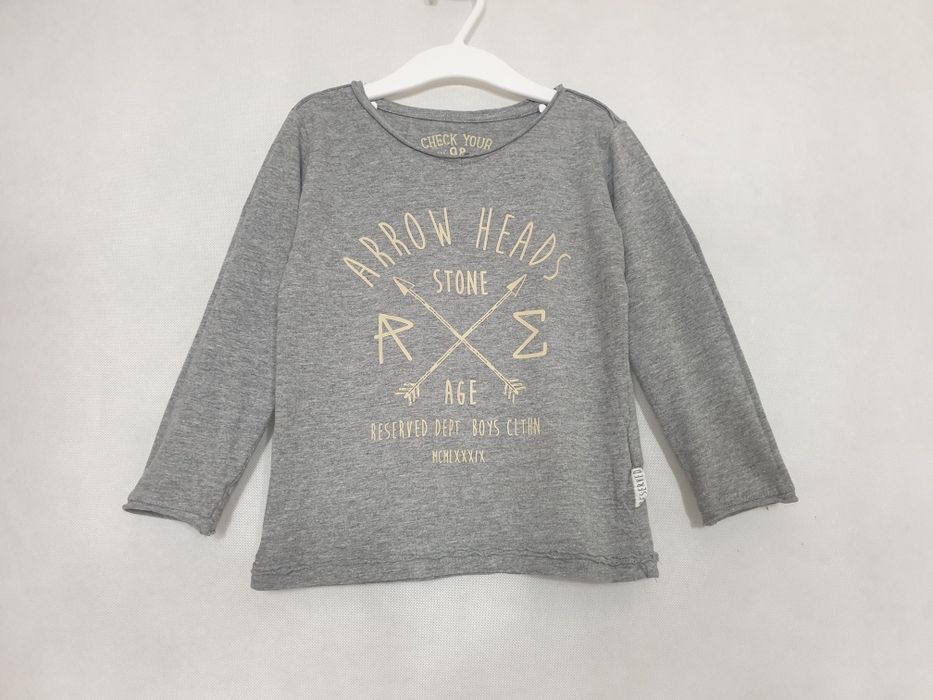 Szara bluzka z nadrukiem reserved 98 cm